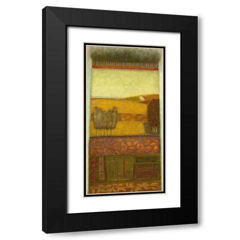 Autumn Song I Black Modern Wood Framed Art Print with Double Matting by van Hoek, Rob