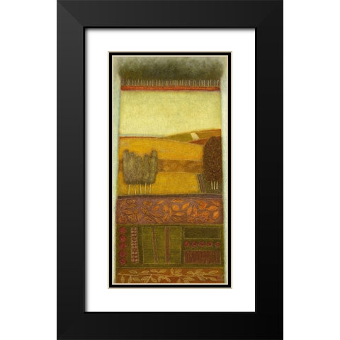Autumn Song I Black Modern Wood Framed Art Print with Double Matting by van Hoek, Rob