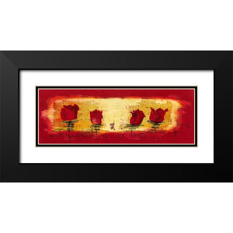 Aqui te amo IV Black Modern Wood Framed Art Print with Double Matting by Leys, Gemma