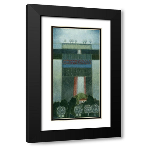 It s a Day full of Dreams Black Modern Wood Framed Art Print with Double Matting by van Hoek, Rob