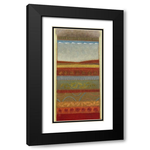 Autumn Song II Black Modern Wood Framed Art Print with Double Matting by van Hoek, Rob