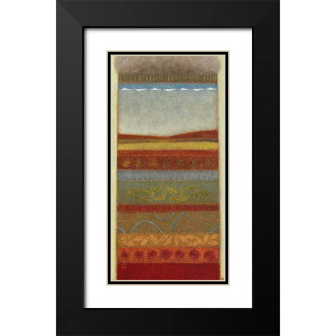 Autumn Song II Black Modern Wood Framed Art Print with Double Matting by van Hoek, Rob