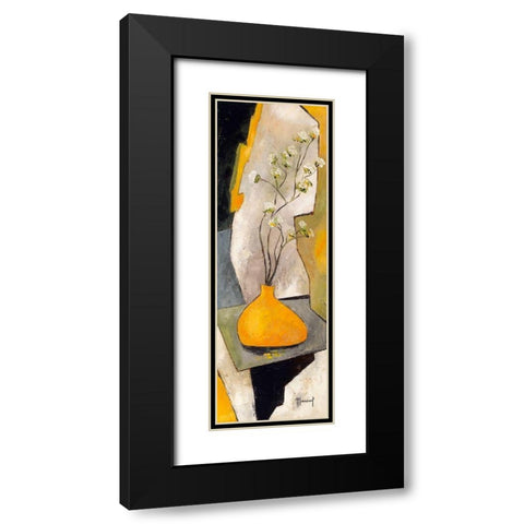 Soleil en pot Black Modern Wood Framed Art Print with Double Matting by Mansart, Veronique