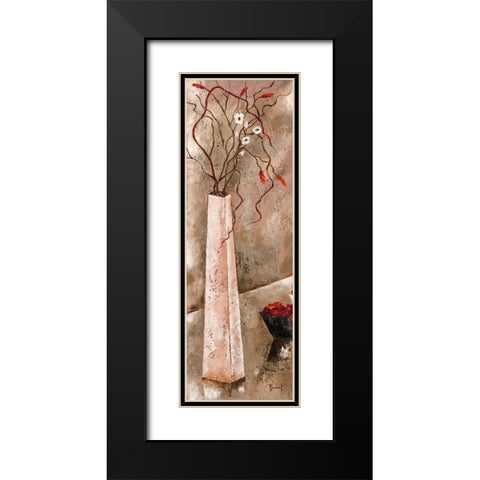 Zen attitude I Black Modern Wood Framed Art Print with Double Matting by Mansart, Veronique