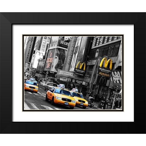 A Chorus Line Black Modern Wood Framed Art Print with Double Matting by Terrible, Aurelien