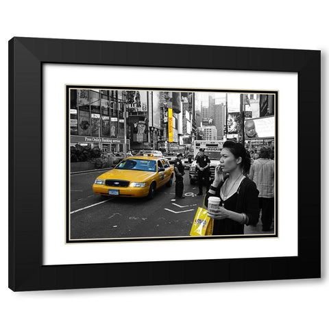 Welcome to New York Black Modern Wood Framed Art Print with Double Matting by Terrible, Aurelien