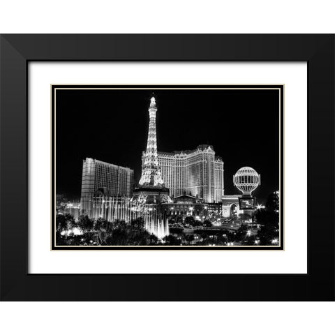 Bellagio Park Black Modern Wood Framed Art Print with Double Matting by Terrible, Aurelien