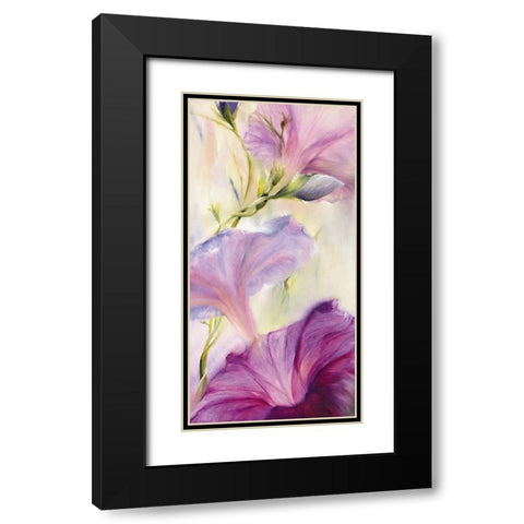 Prunkwinden Black Modern Wood Framed Art Print with Double Matting by Schmucker, Annette