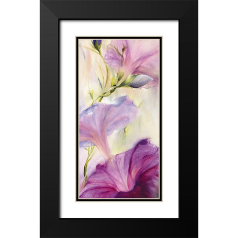 Prunkwinden Black Modern Wood Framed Art Print with Double Matting by Schmucker, Annette