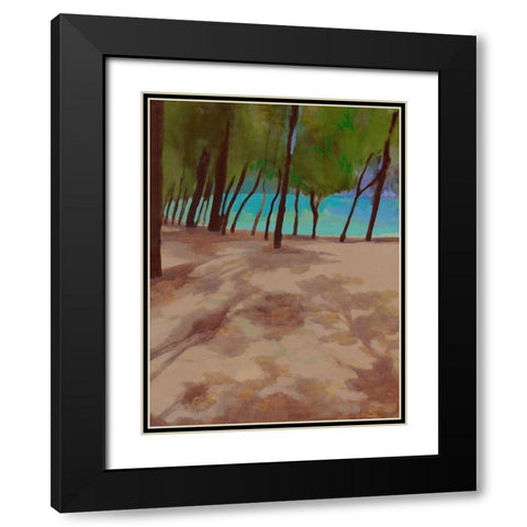 Mon Choisy I Black Modern Wood Framed Art Print with Double Matting by Mazur-Devaux, Ewa