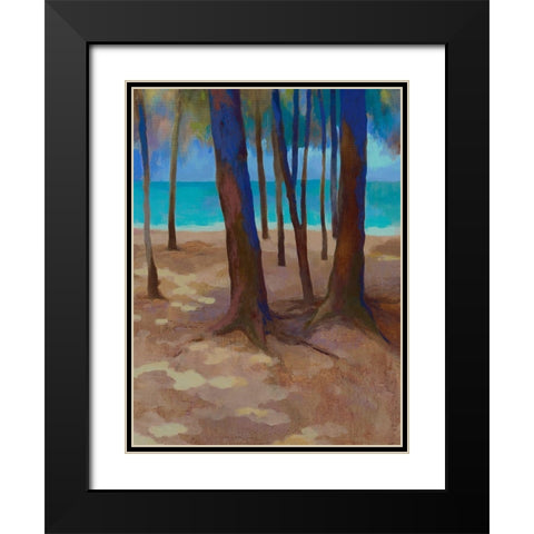 Mon Choisy III Black Modern Wood Framed Art Print with Double Matting by Mazur-Devaux, Ewa