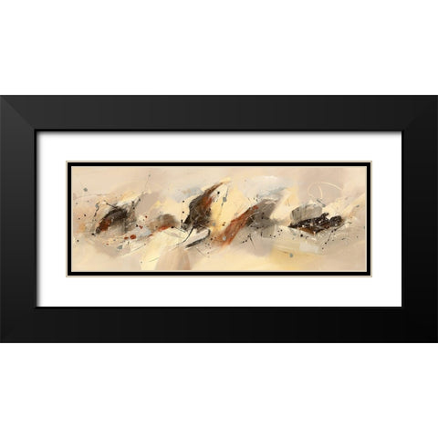 Farandole II Black Modern Wood Framed Art Print with Double Matting by Ball, Veronique