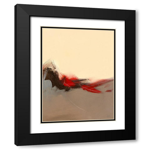Prelude III Black Modern Wood Framed Art Print with Double Matting by Ball, Veronique