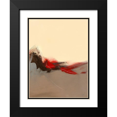Prelude III Black Modern Wood Framed Art Print with Double Matting by Ball, Veronique