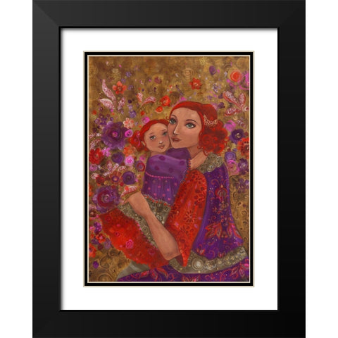 Avant de partir Black Modern Wood Framed Art Print with Double Matting by Pillault, Loetitia