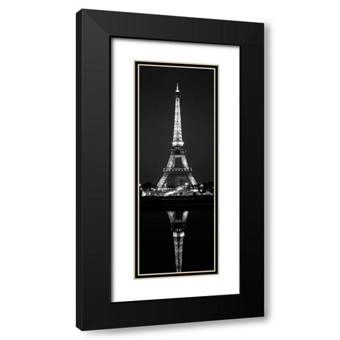 Eiffel  Reflection Black Modern Wood Framed Art Print with Double Matting by Butcher, Dave