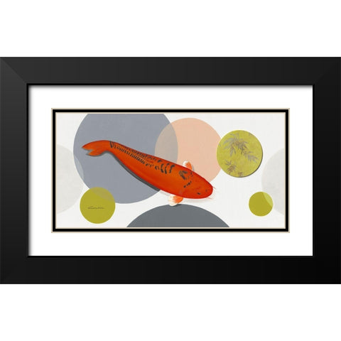 Koi Harmony I Black Modern Wood Framed Art Print with Double Matting by Gruhn, Nicole