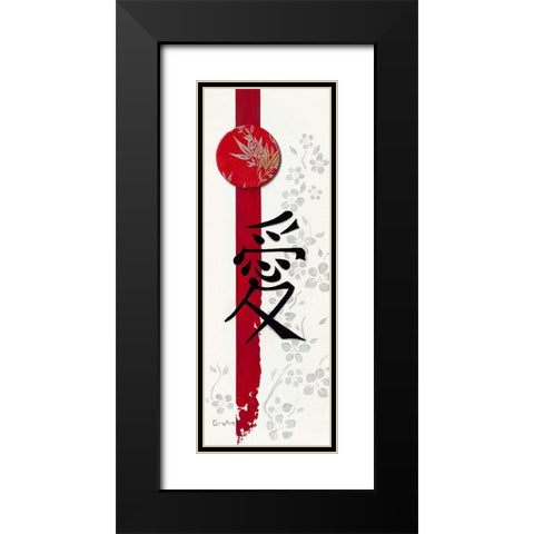 Love Black Modern Wood Framed Art Print with Double Matting by Gruhn, Elke