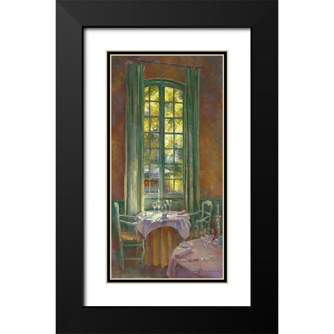 Rendez-vous secret Black Modern Wood Framed Art Print with Double Matting by Messely, Johan
