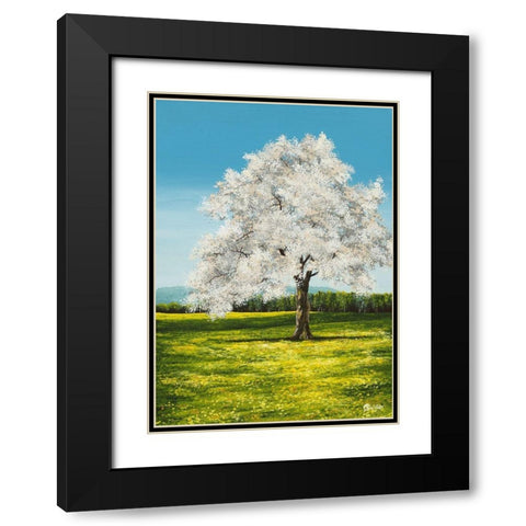 In voller Blute Black Modern Wood Framed Art Print with Double Matting by Richter, Cornelia