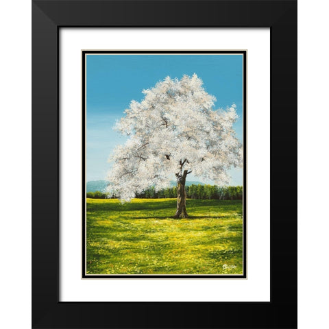 In voller Blute Black Modern Wood Framed Art Print with Double Matting by Richter, Cornelia