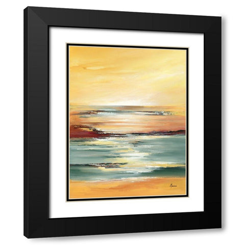 Horizon sur l etang II Black Modern Wood Framed Art Print with Double Matting by Manero, Annie