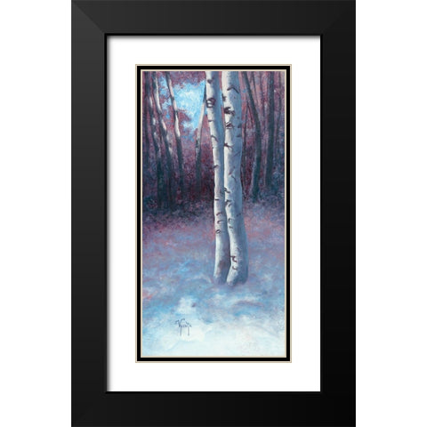 Complicite Black Modern Wood Framed Art Print with Double Matting by VALENTIN