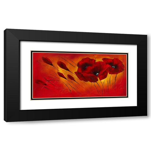 Quand l amour fleurit IV Black Modern Wood Framed Art Print with Double Matting by Zacher-Finet, Isabelle