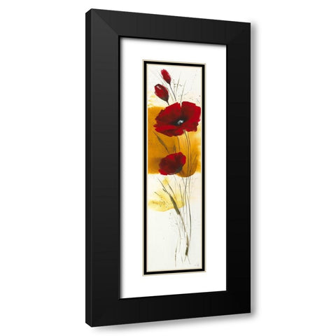 Liberte fleurie III Black Modern Wood Framed Art Print with Double Matting by Zacher-Finet, Isabelle