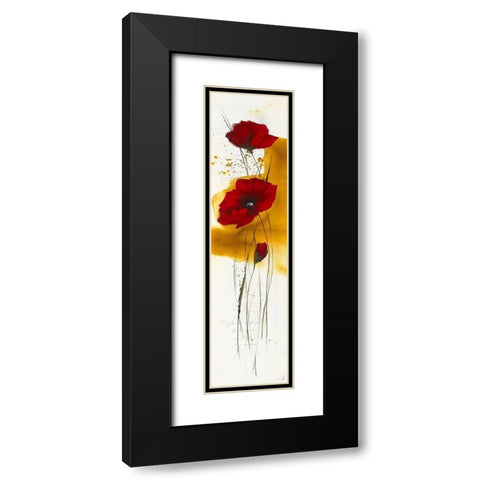 Liberte fleurie IV Black Modern Wood Framed Art Print with Double Matting by Zacher-Finet, Isabelle