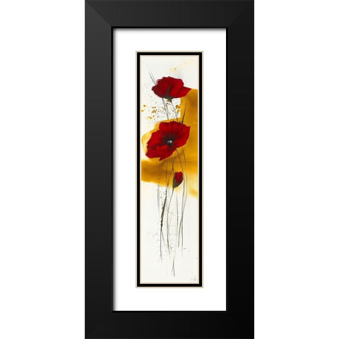 Liberte fleurie IV Black Modern Wood Framed Art Print with Double Matting by Zacher-Finet, Isabelle