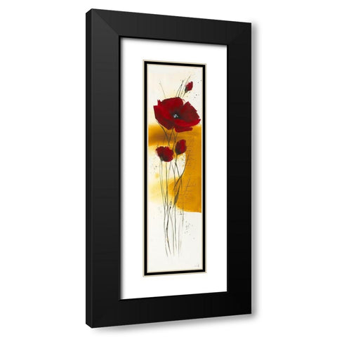 Liberte fleurie V Black Modern Wood Framed Art Print with Double Matting by Zacher-Finet, Isabelle