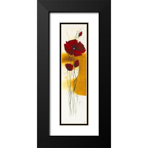 Liberte fleurie V Black Modern Wood Framed Art Print with Double Matting by Zacher-Finet, Isabelle