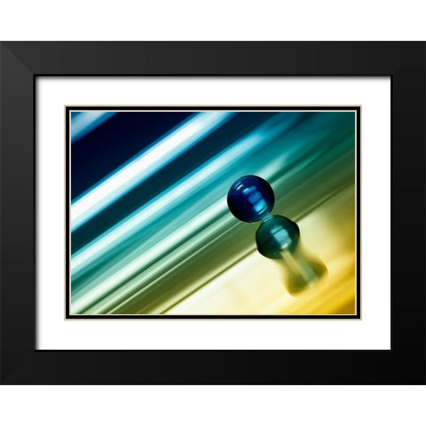 Dynamik Black Modern Wood Framed Art Print with Double Matting by Steger, Uwe