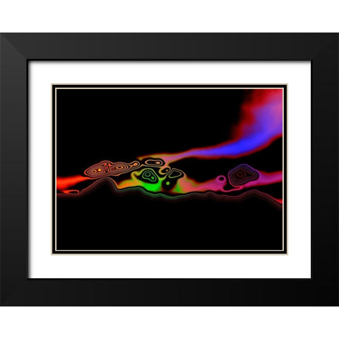 Color Flash Black Modern Wood Framed Art Print with Double Matting by Steger, Uwe