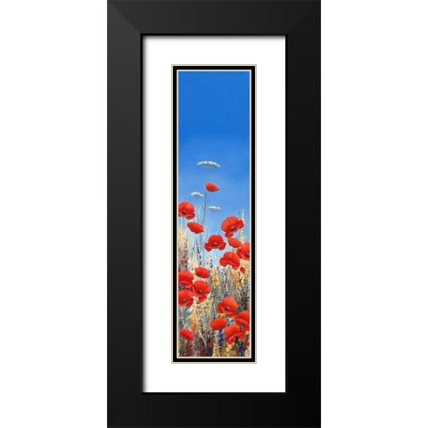 Summer Poppies I Black Modern Wood Framed Art Print with Double Matting by Mayes, Hilary