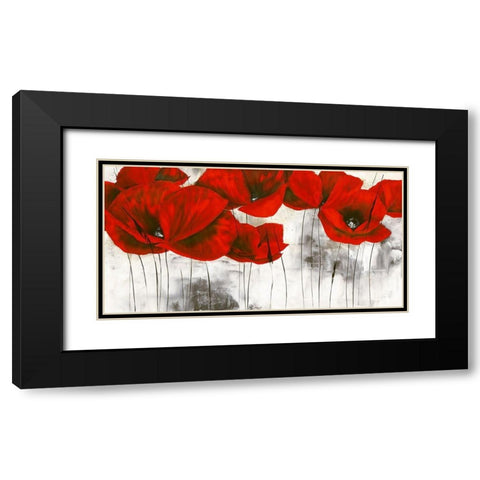 Pavot d hiver III Black Modern Wood Framed Art Print with Double Matting by Zacher-Finet, Isabelle