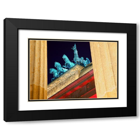Quadriga I Black Modern Wood Framed Art Print with Double Matting by Fischer, Rolf