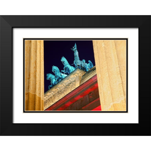Quadriga I Black Modern Wood Framed Art Print with Double Matting by Fischer, Rolf