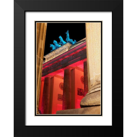 Quadriga II Black Modern Wood Framed Art Print with Double Matting by Fischer, Rolf