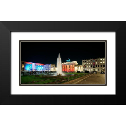 Pariser Platz I Black Modern Wood Framed Art Print with Double Matting by Fischer, Rolf