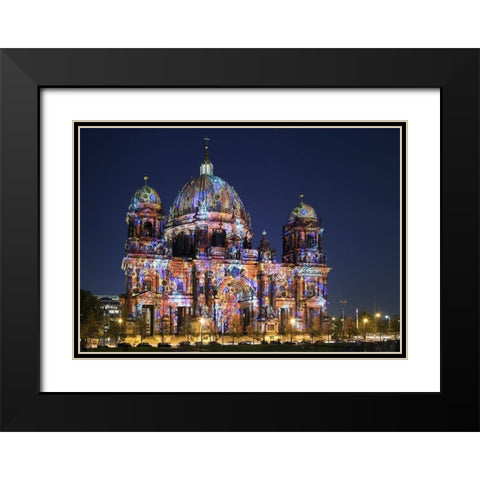 Dom Black Modern Wood Framed Art Print with Double Matting by Fischer, Rolf