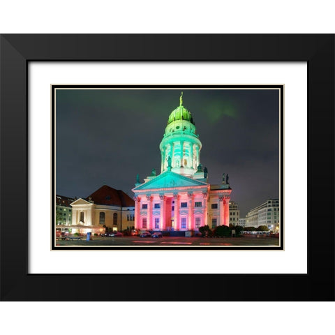 Gendarmenmarkt II Black Modern Wood Framed Art Print with Double Matting by Fischer, Rolf