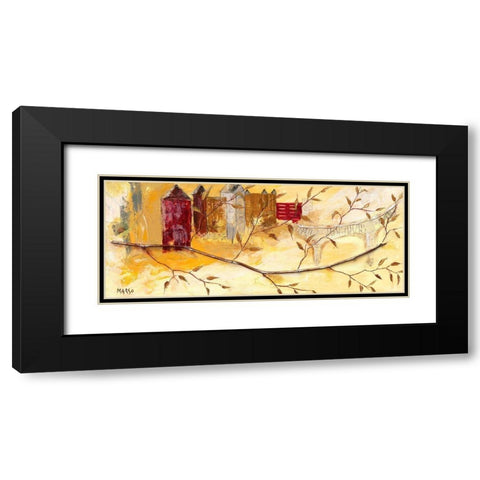 Les feuilles d Or Black Modern Wood Framed Art Print with Double Matting by Marso