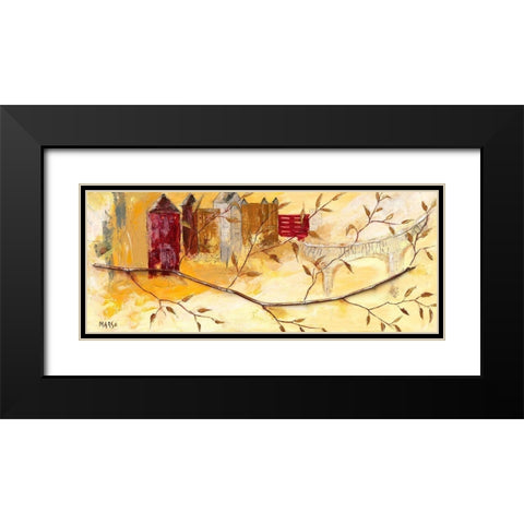 Les feuilles d Or Black Modern Wood Framed Art Print with Double Matting by Marso