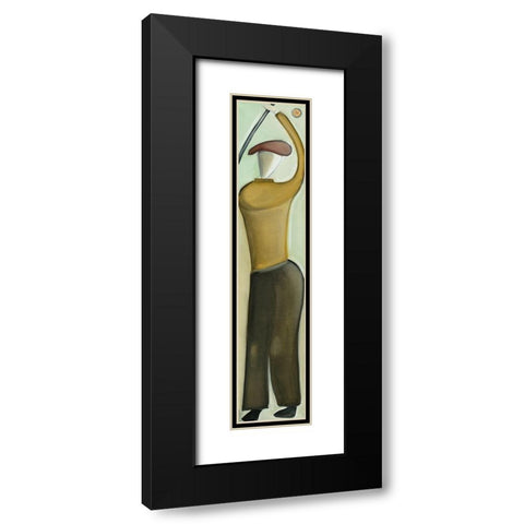Golfer III Black Modern Wood Framed Art Print with Double Matting by Arns-Muller, Monika