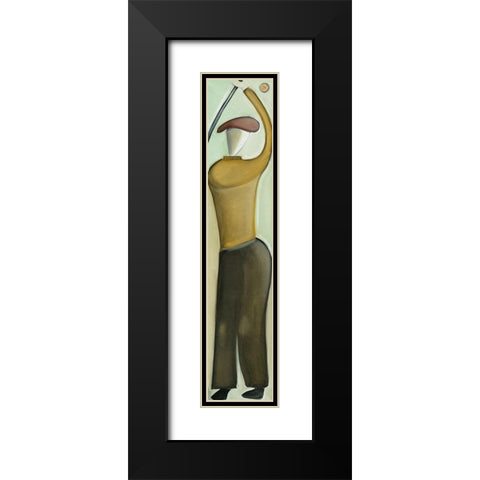Golfer III Black Modern Wood Framed Art Print with Double Matting by Arns-Muller, Monika