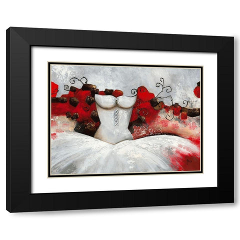 Sensibilite feminine II Black Modern Wood Framed Art Print with Double Matting by Jadis