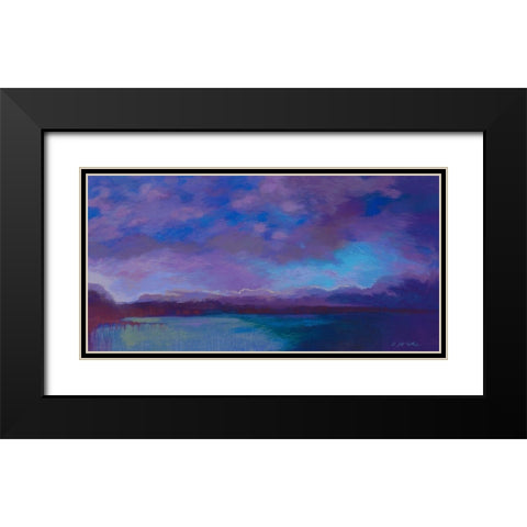Grand Baie nuit III Black Modern Wood Framed Art Print with Double Matting by Mazur-Devaux, Ewa