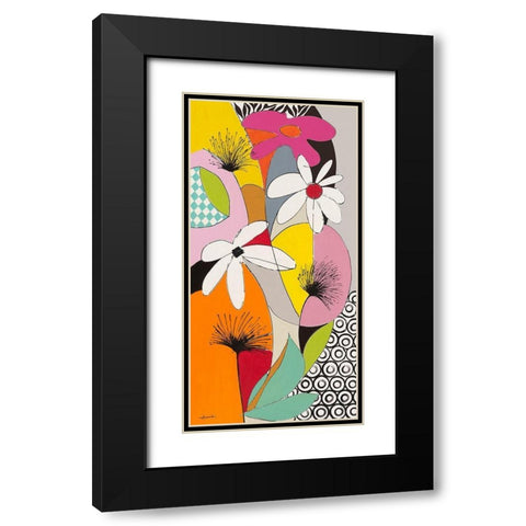 Le jardin de Valerie Black Modern Wood Framed Art Print with Double Matting by Brand, Valerie